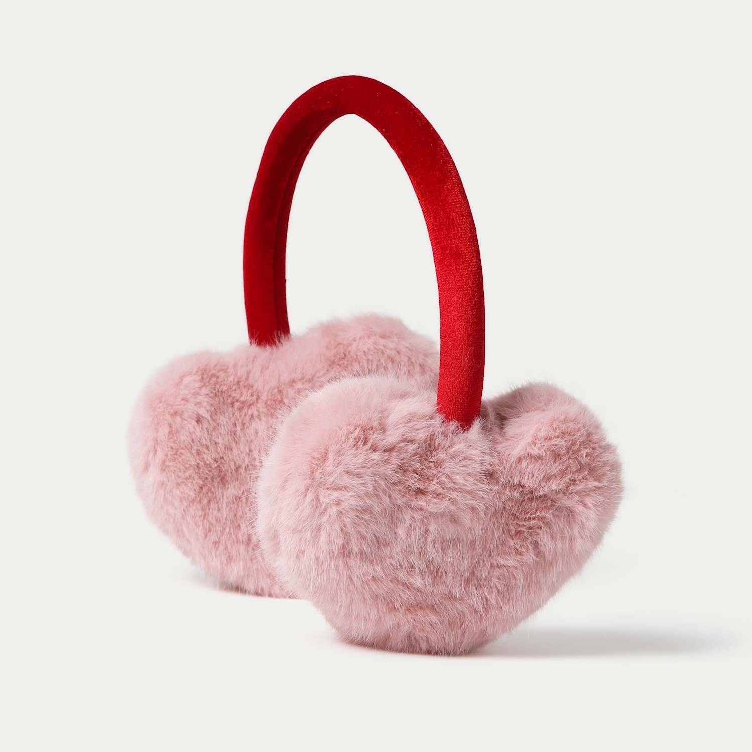 M&S Girls Red and Pink Heart shaped EarMuff - S-M - Pink Mix