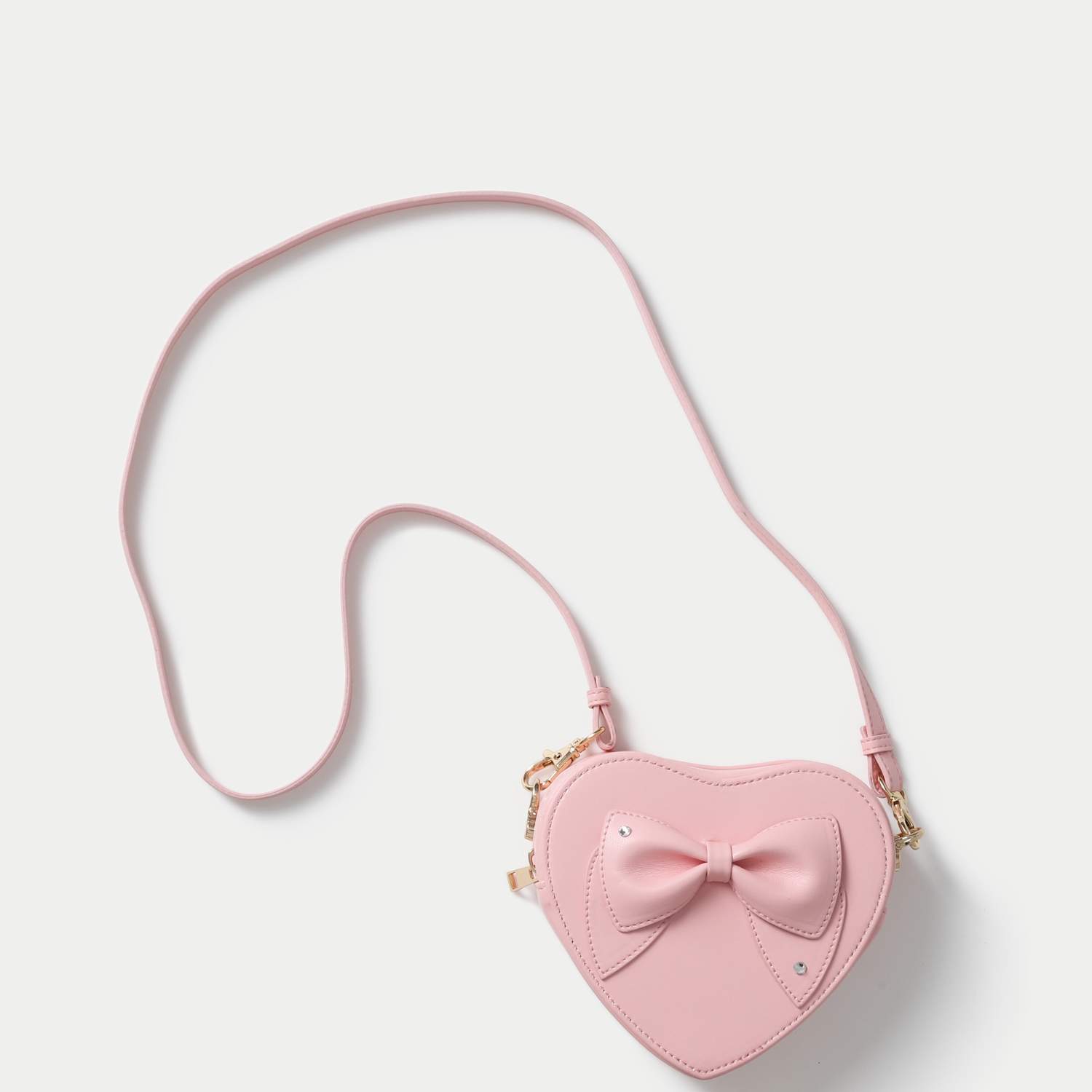 M&S Girls Pink Heart Bow bag