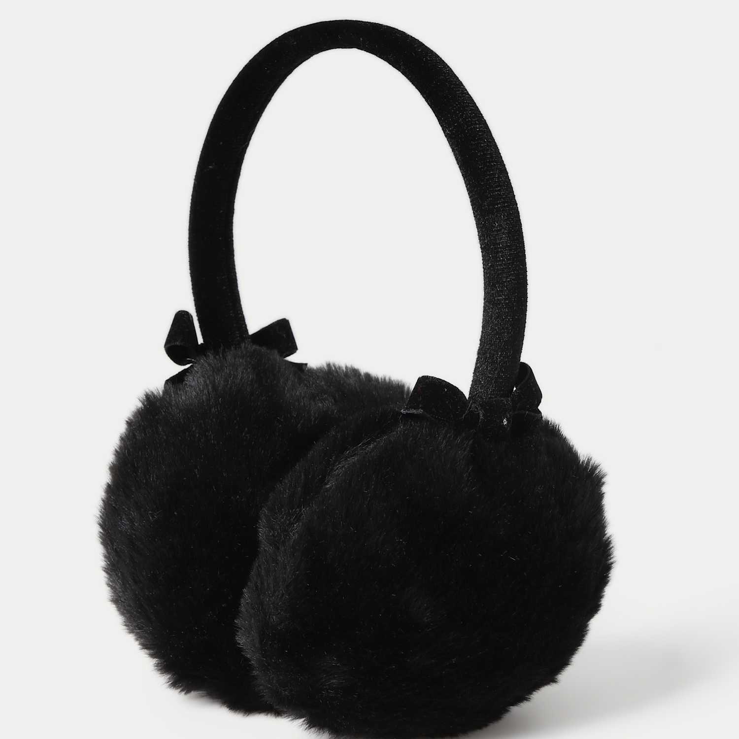 M&S Girls Back to School Black Earmuffs