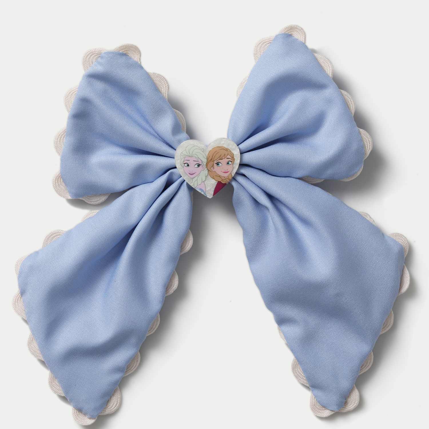 M&S Girls Disney Frozen Scallop Edge Bow - Blue