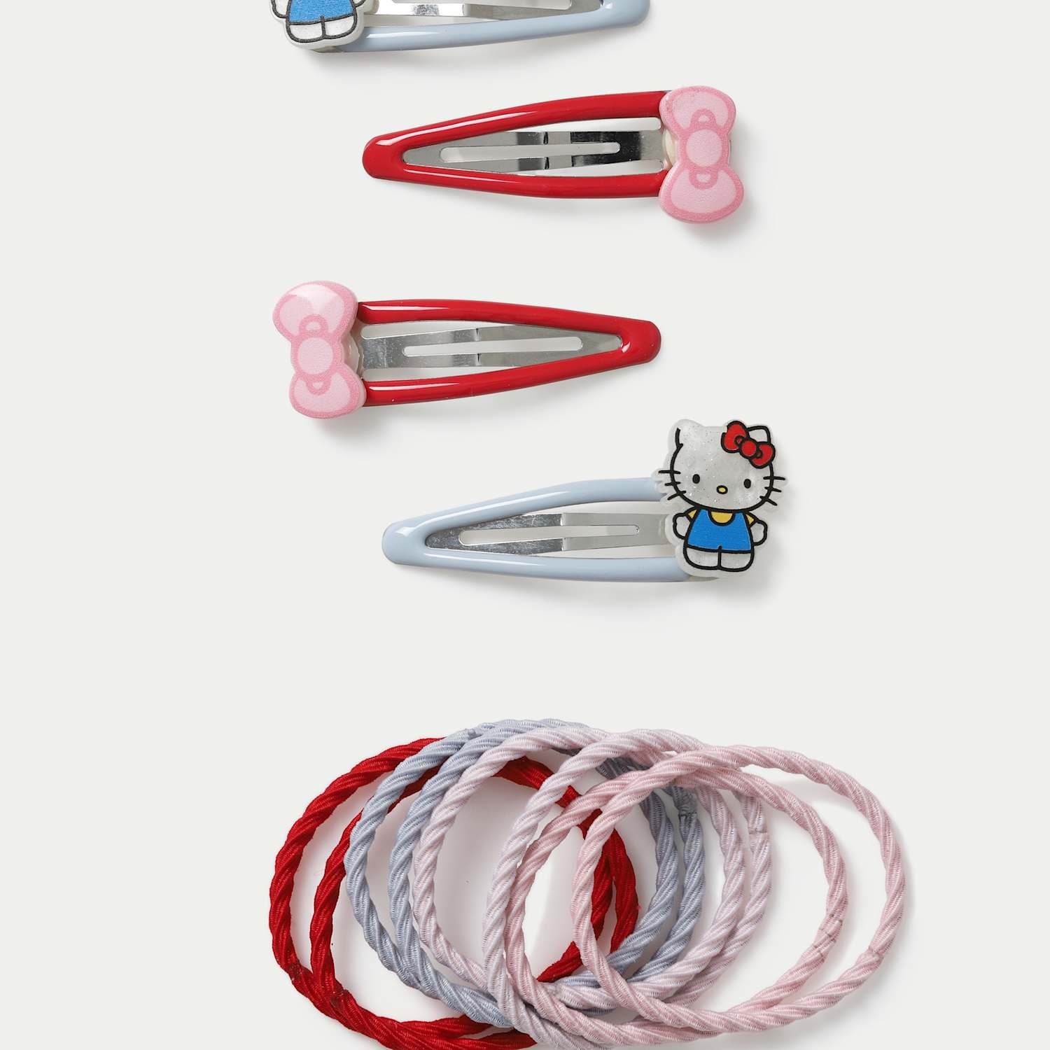 M&S Girls Hello Kitty Clip and Hairband Set - Pink Mix