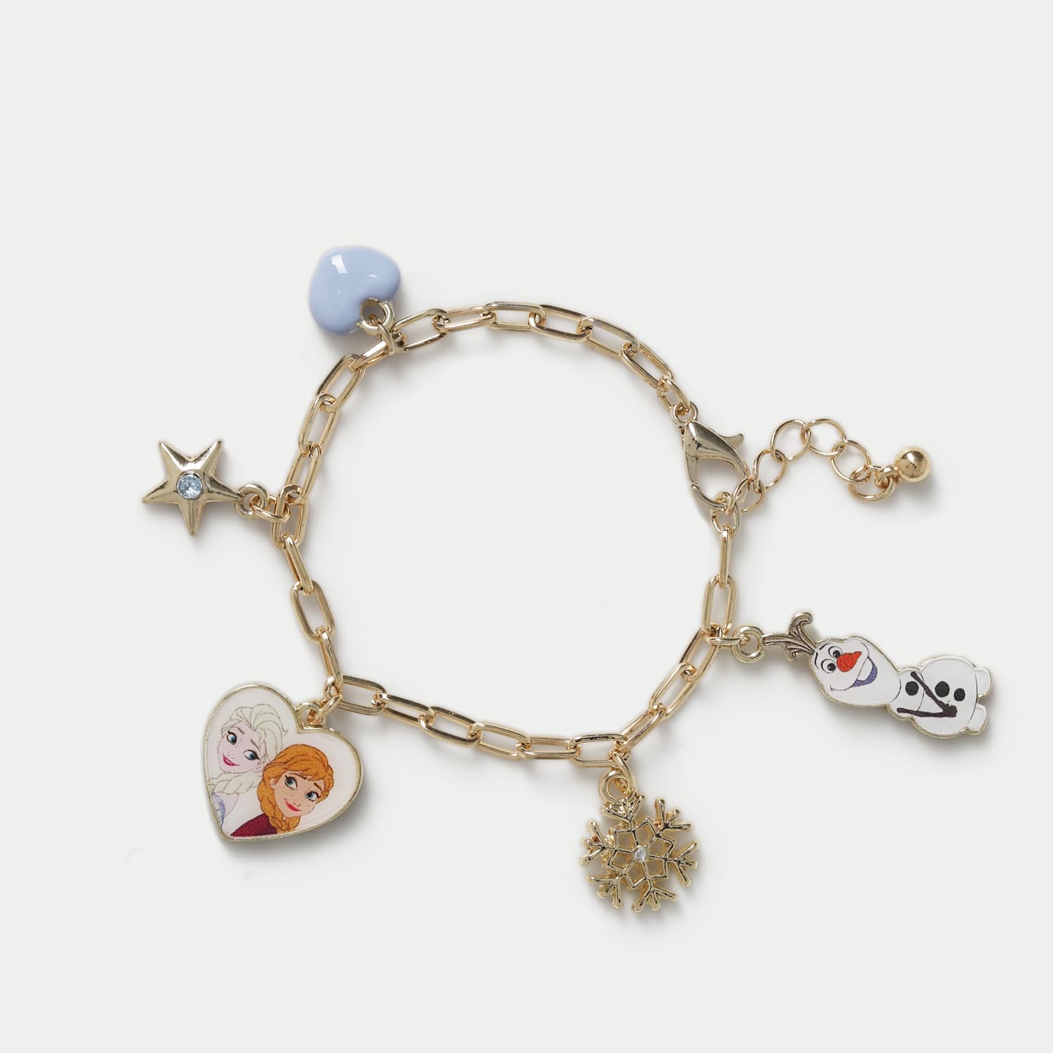 M&S Girls Disney Frozen Charm Bracelet - Gold