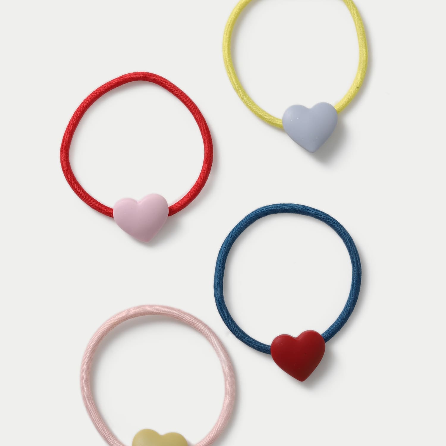 M&S Girls Heart Motif Hair Ponios - Multi