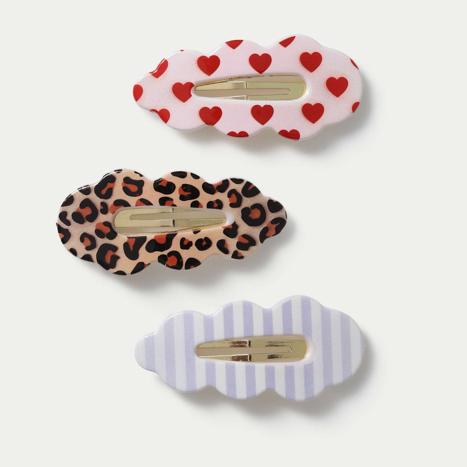 M&S Girls Scallop Pu Clips - Multi