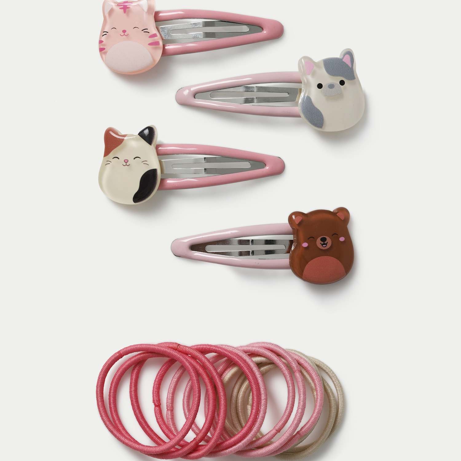 M&S Girls Squishmallows Clip and Hairband Set - Pink