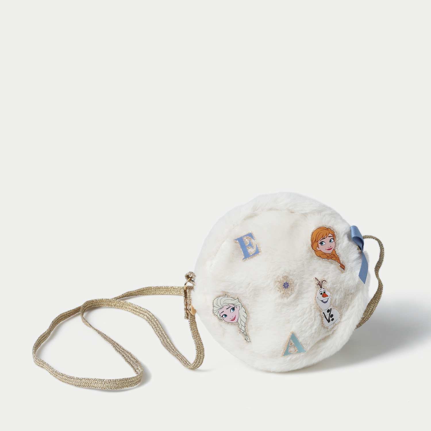 M&S Girls Disney Frozen Fur Bucket Bag - White