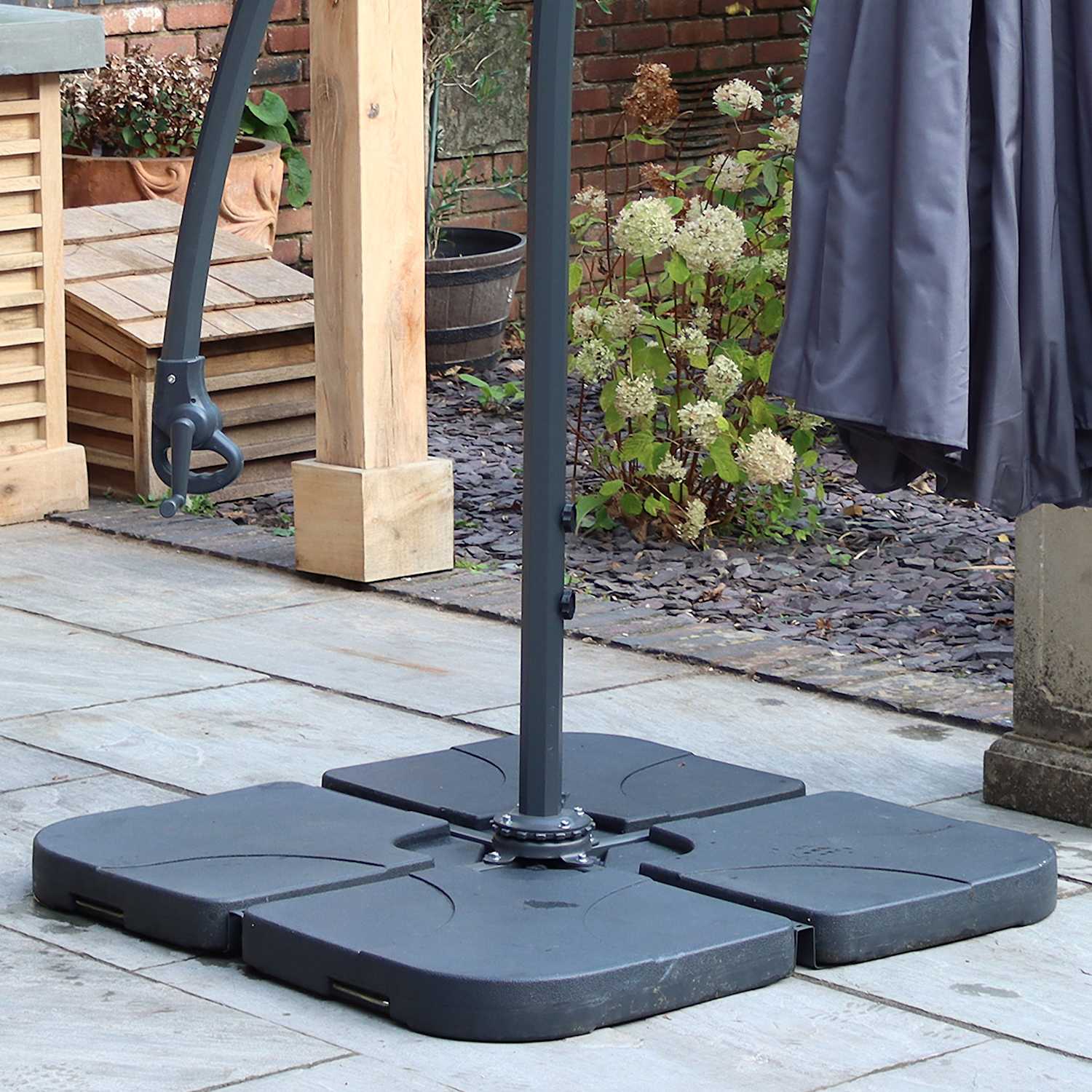 Royalcraft Water Fillable Cantilever Parasol Base - Black - Available at M&S