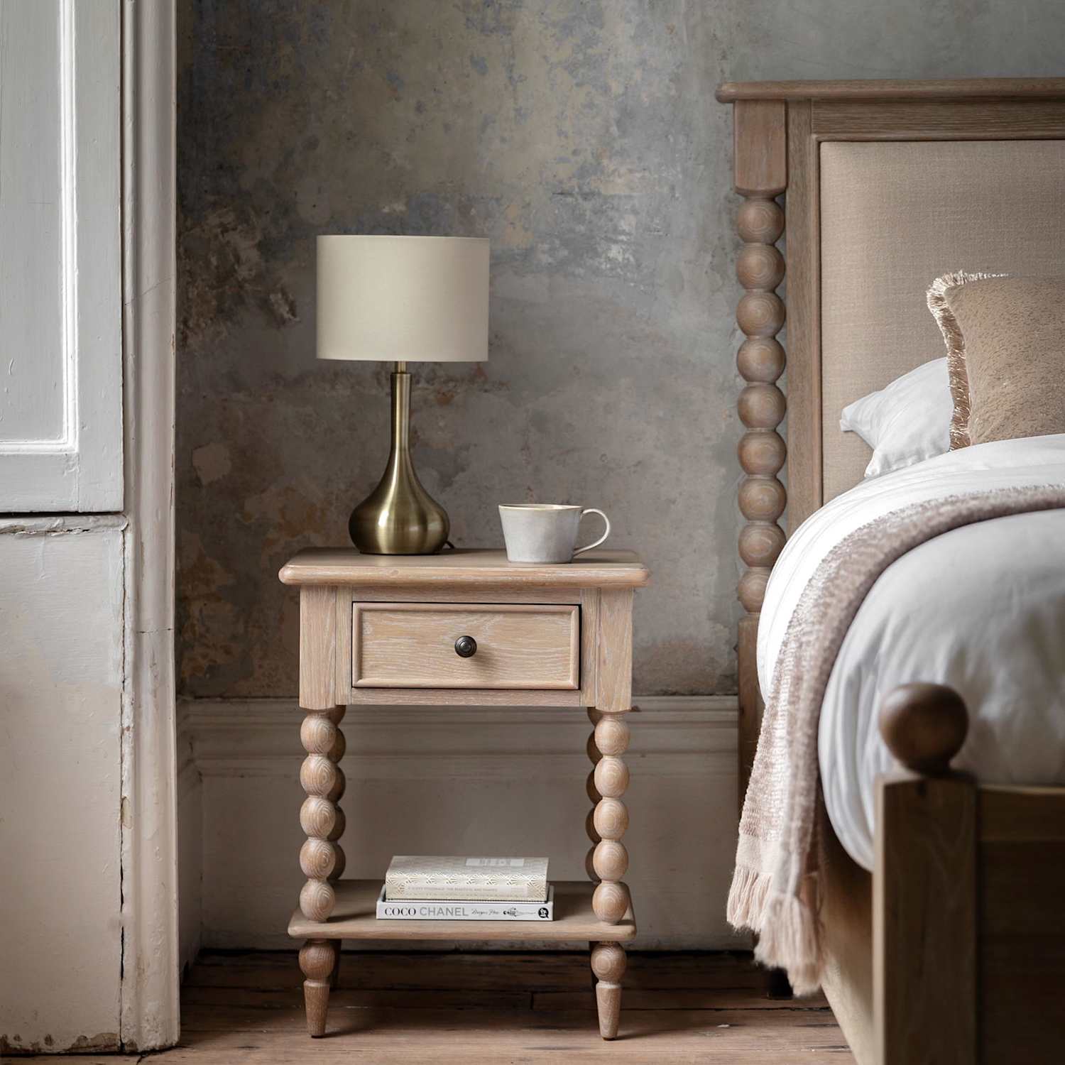 Gallery Direct Artisan 1 Drawer Bedside Table - Natural - Available at M&S