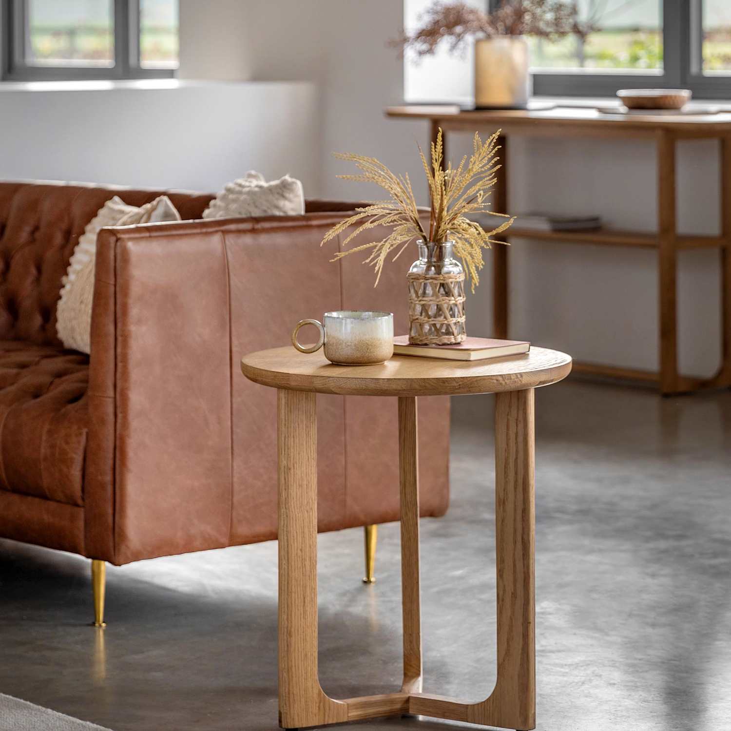 Gallery Direct Craft Round Side Table - Natural - Available at M&S