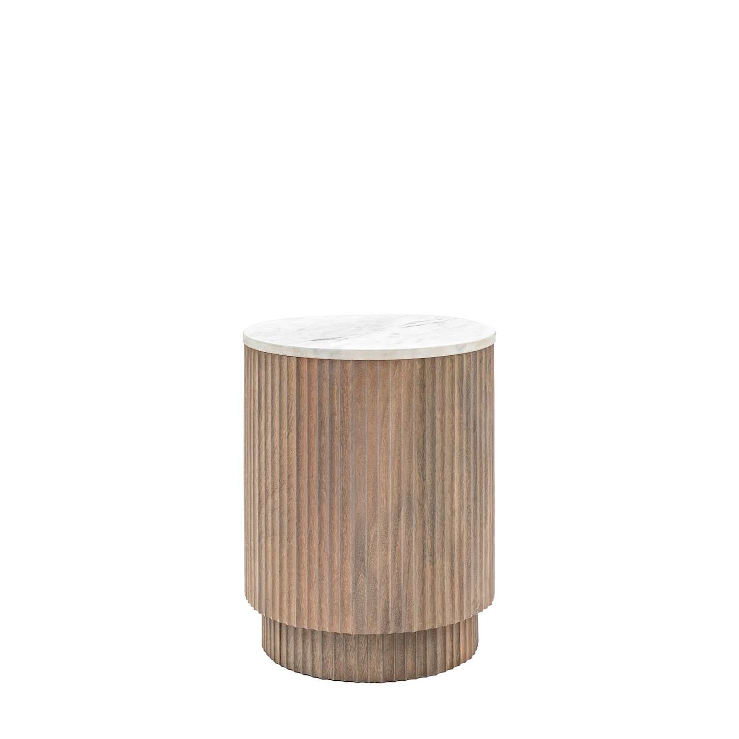 Gallery Direct Marmo Round Side Table - Grey - Available at M&S