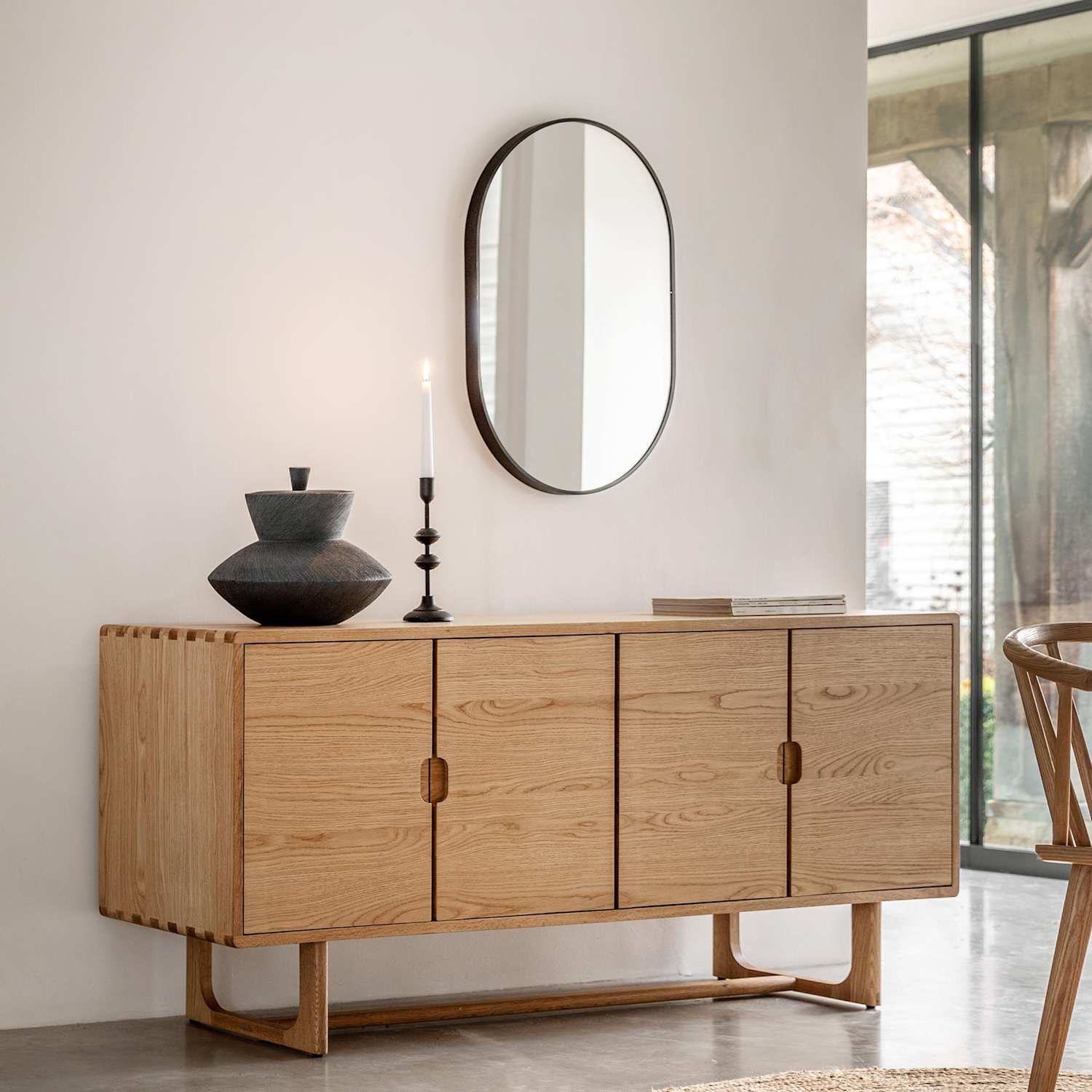 Gallery Direct Craft 4 Door Sideboard - Natural - Available at M&S