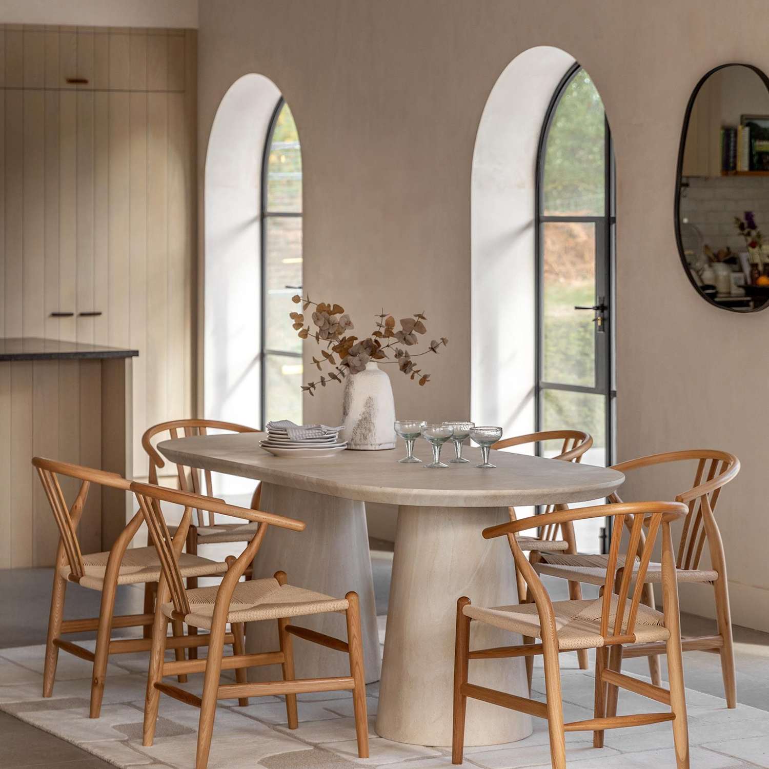 Gallery Direct Pedra 6 Seater Dining Table - Natural - Available at M&S
