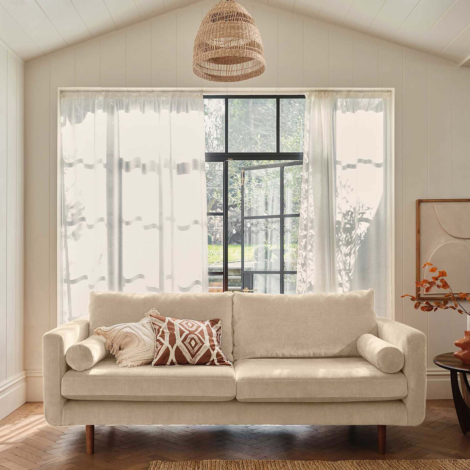 Barker And Stonehouse Moore Chenille Extra Large 3 Seater Sofa - Neutral - Available at M&S