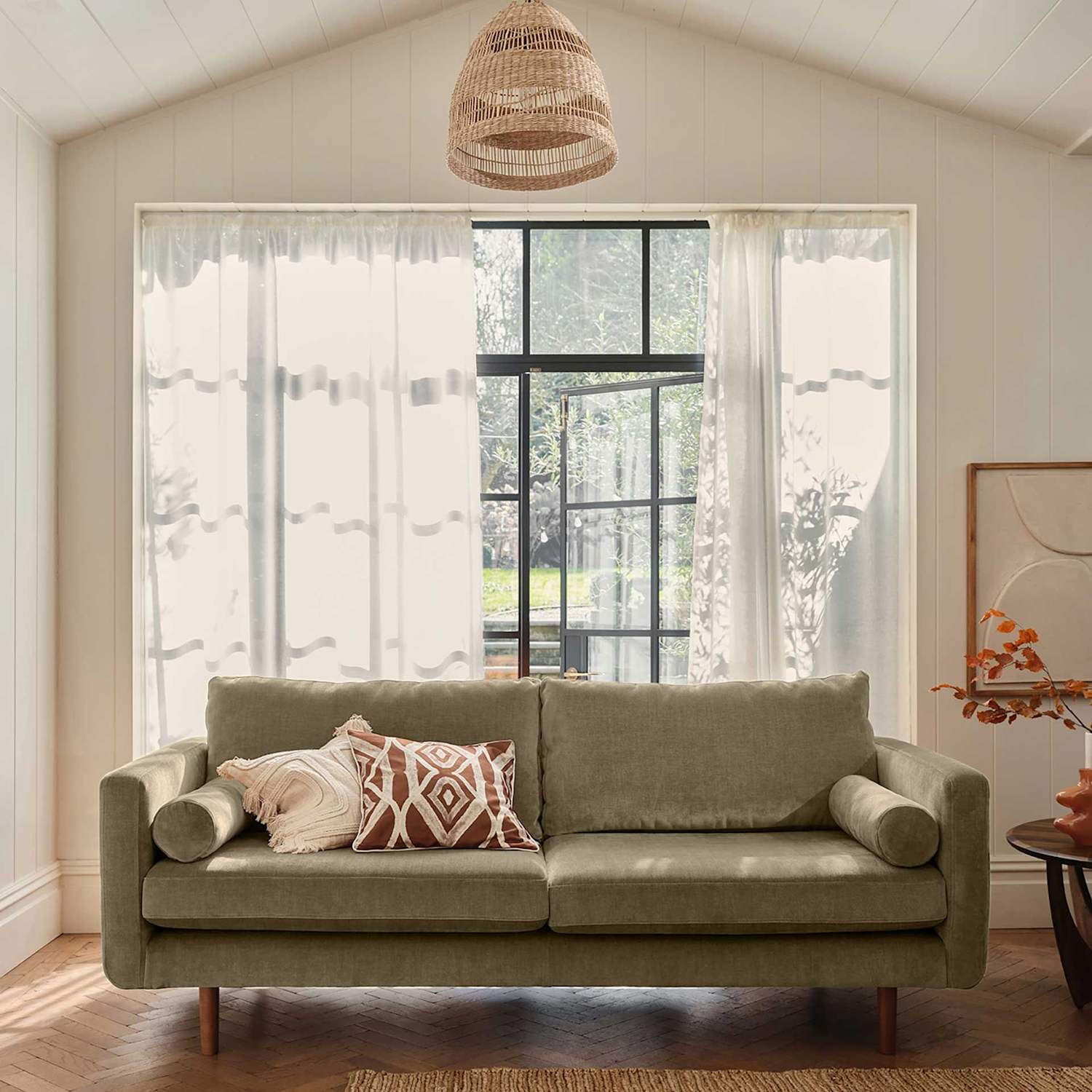 Barker And Stonehouse Moore Chenille Extra Large 3 Seater Sofa - Light Grey - Available at M&S