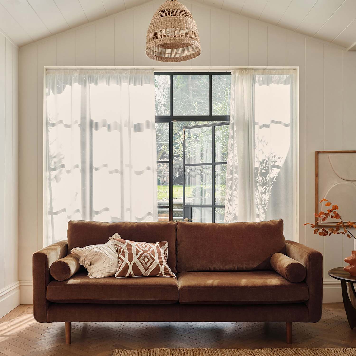 Barker And Stonehouse Moore Chenille Large 3 Seater Sofa - Brown - Available at M&S