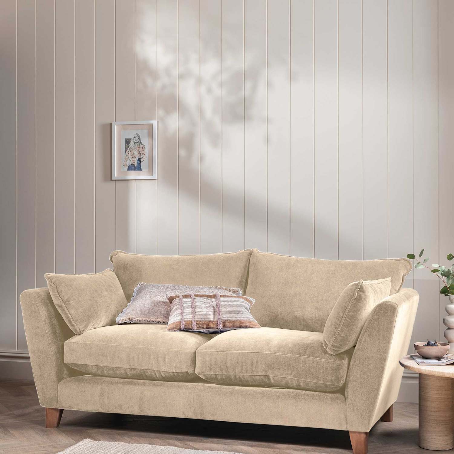 Barker And Stonehouse Irving Chenille Large 3 Seater Sofa - Neutral - Available at M&S