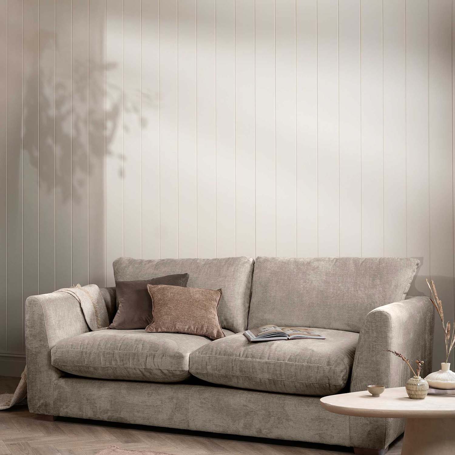 Barker And Stonehouse Palmer Textured Chenille 2 Seater Sofa - Grey - Available at M&S