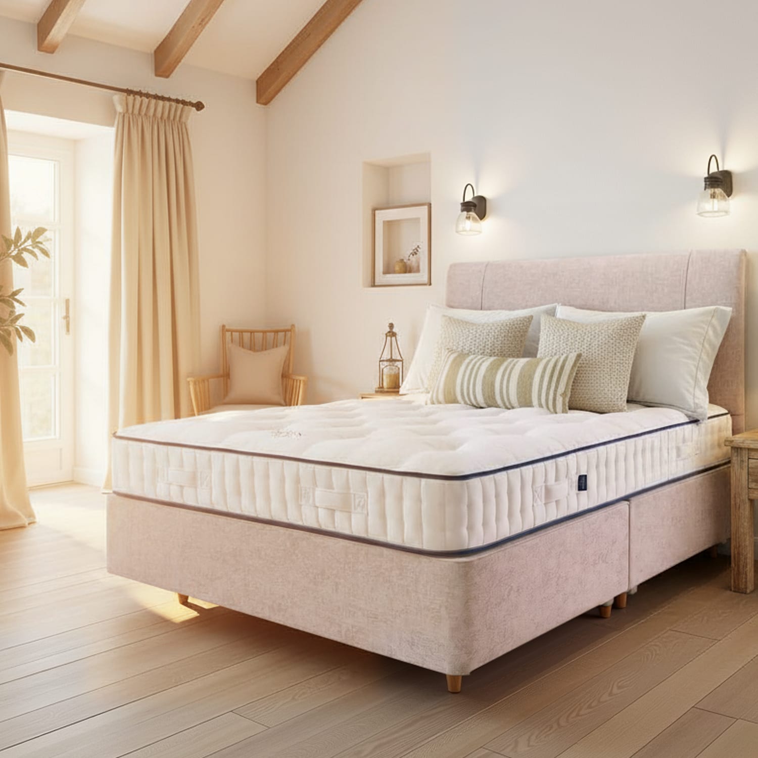 Harrison Spinks Dawn 10750 Medium Pocket Sprung Dual Side Mattress - King Size (5 ft) - White - Available at M&S