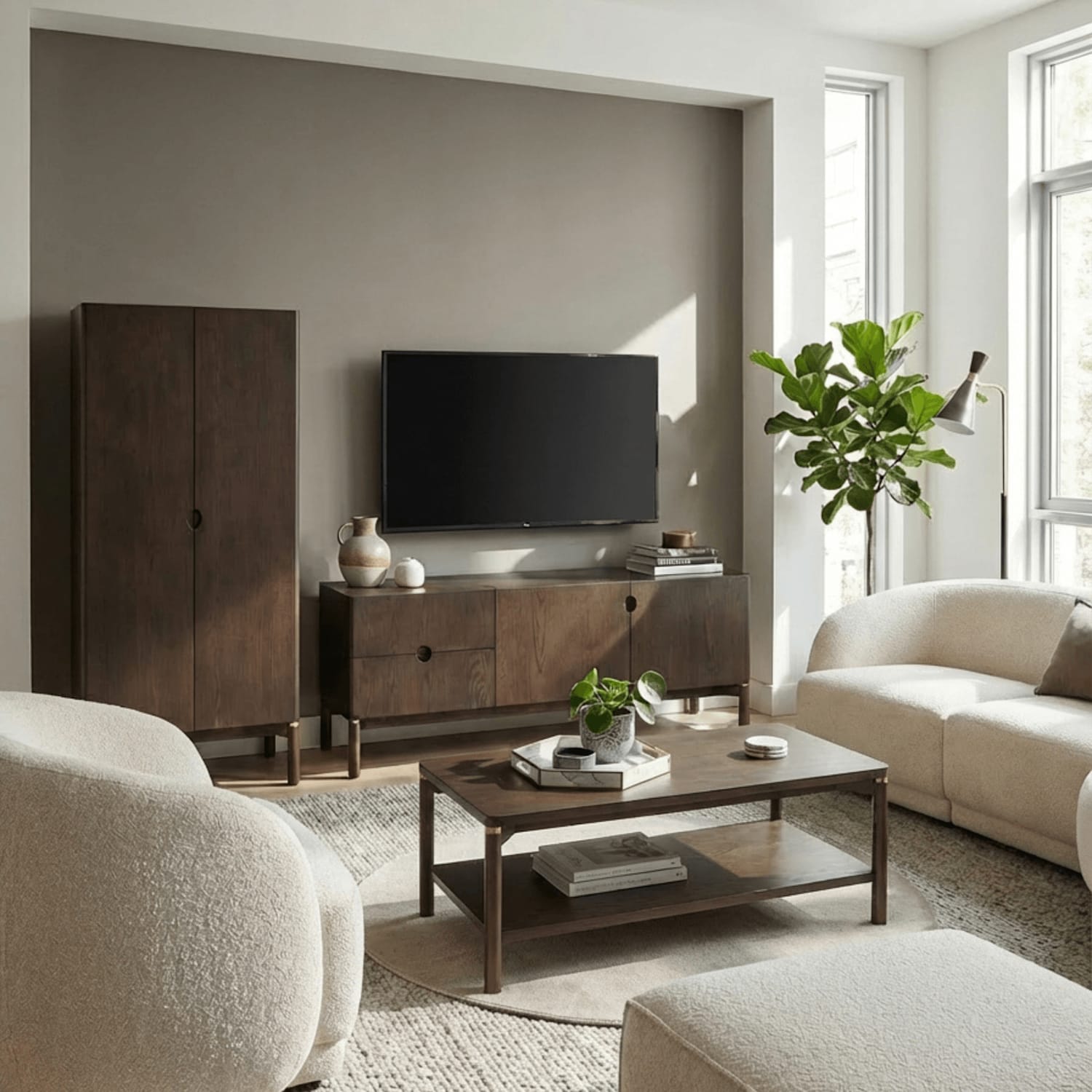 Royalcraft Arka Dark Wood Coffee Table - Natural - Available at M&S
