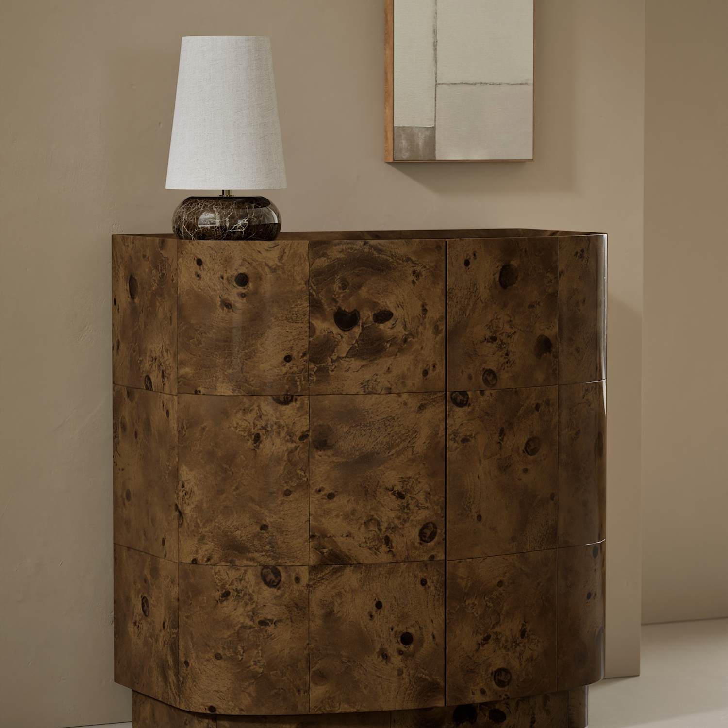 Gallery Direct Burl 2 Door Sideboard - Natural Mix - Available at M&S