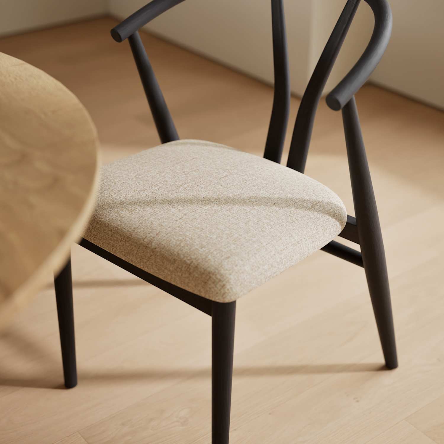 Gallery Direct Set of 2 Wishbone Dining Chairs - Black Mix - Available at M&S