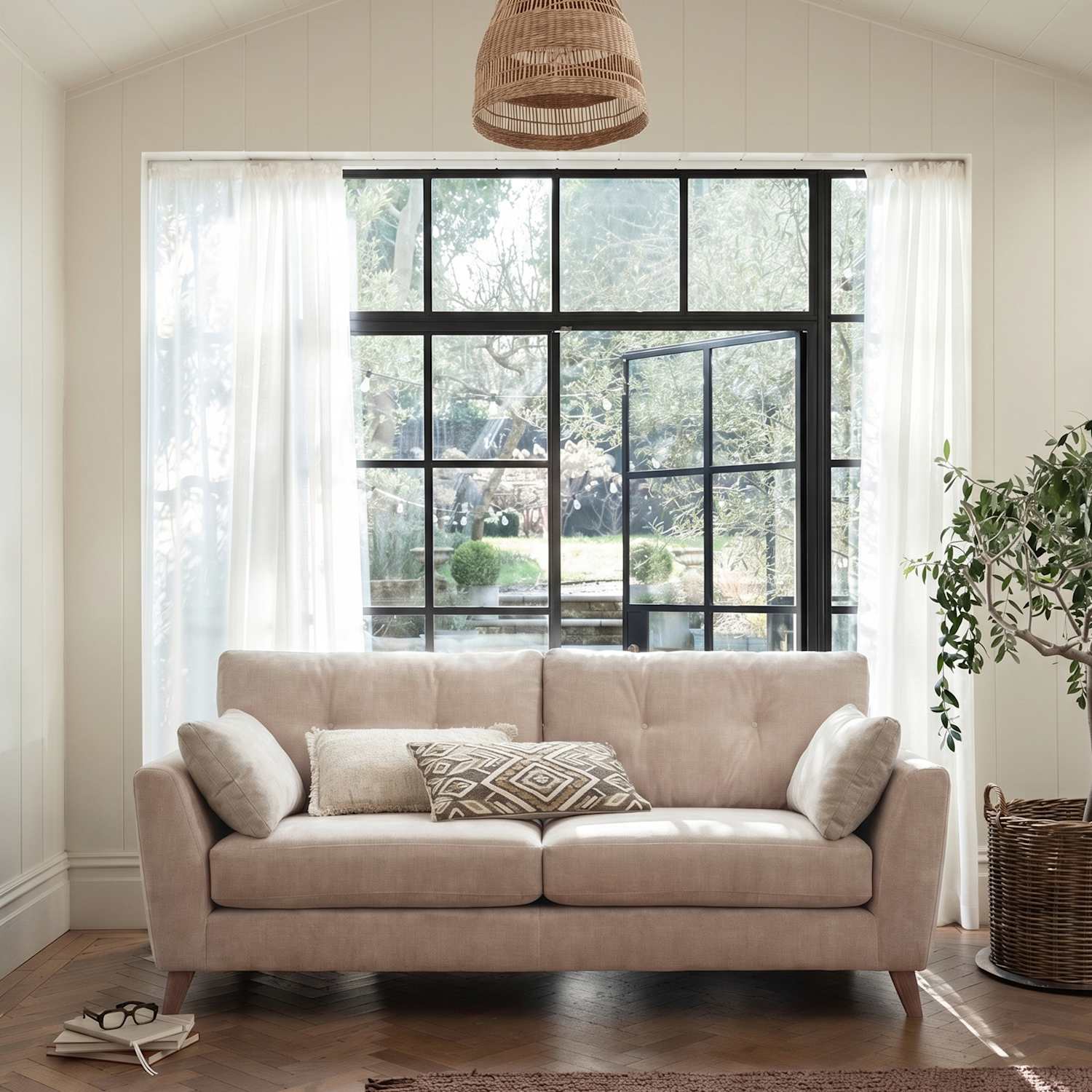 Barker And Stonehouse Ellis Chenille Extra Large 3 Seater Sofa - Neutral - Available at M&S