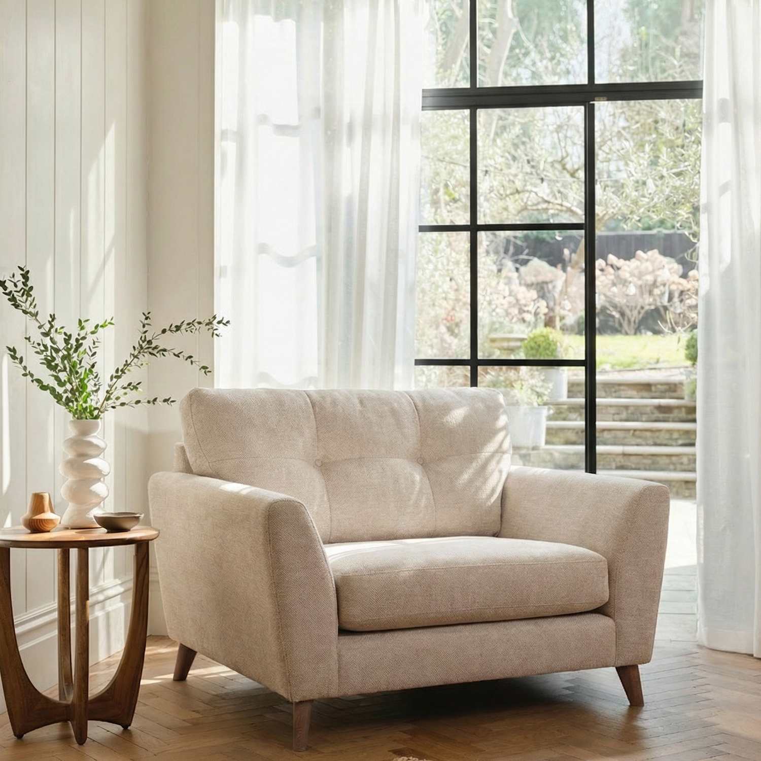 Barker And Stonehouse Ellis Snuggle Chair - Putty - Available at M&S