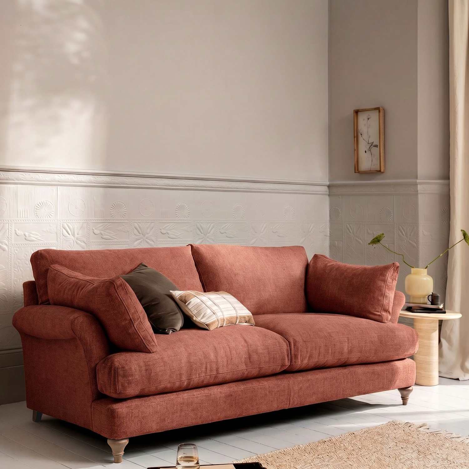 Barker And Stonehouse Isla 3 Seater Sofa - Dark Red - Available at M&S