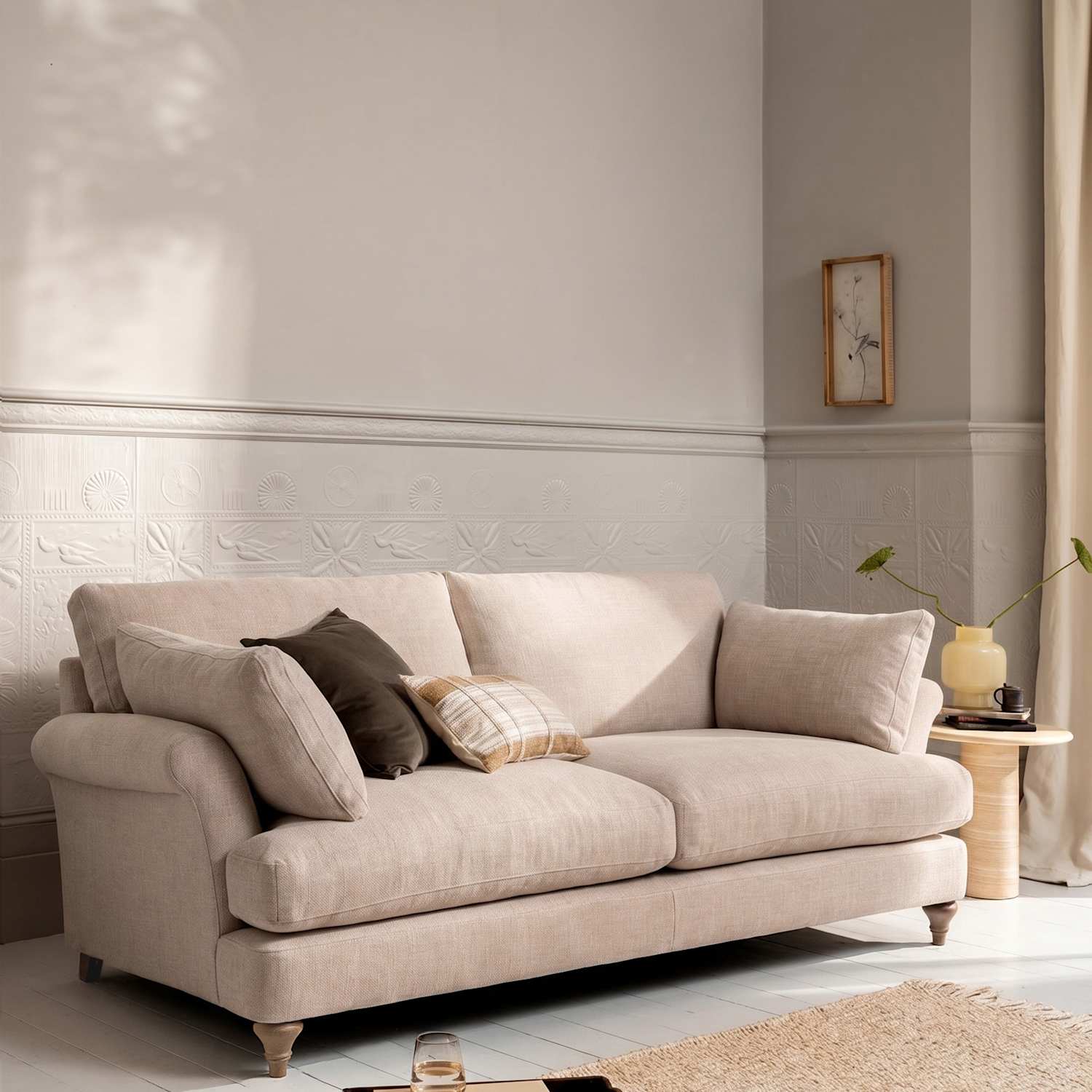 Barker And Stonehouse Isla 3 Seater Sofa - Cream - Available at M&S