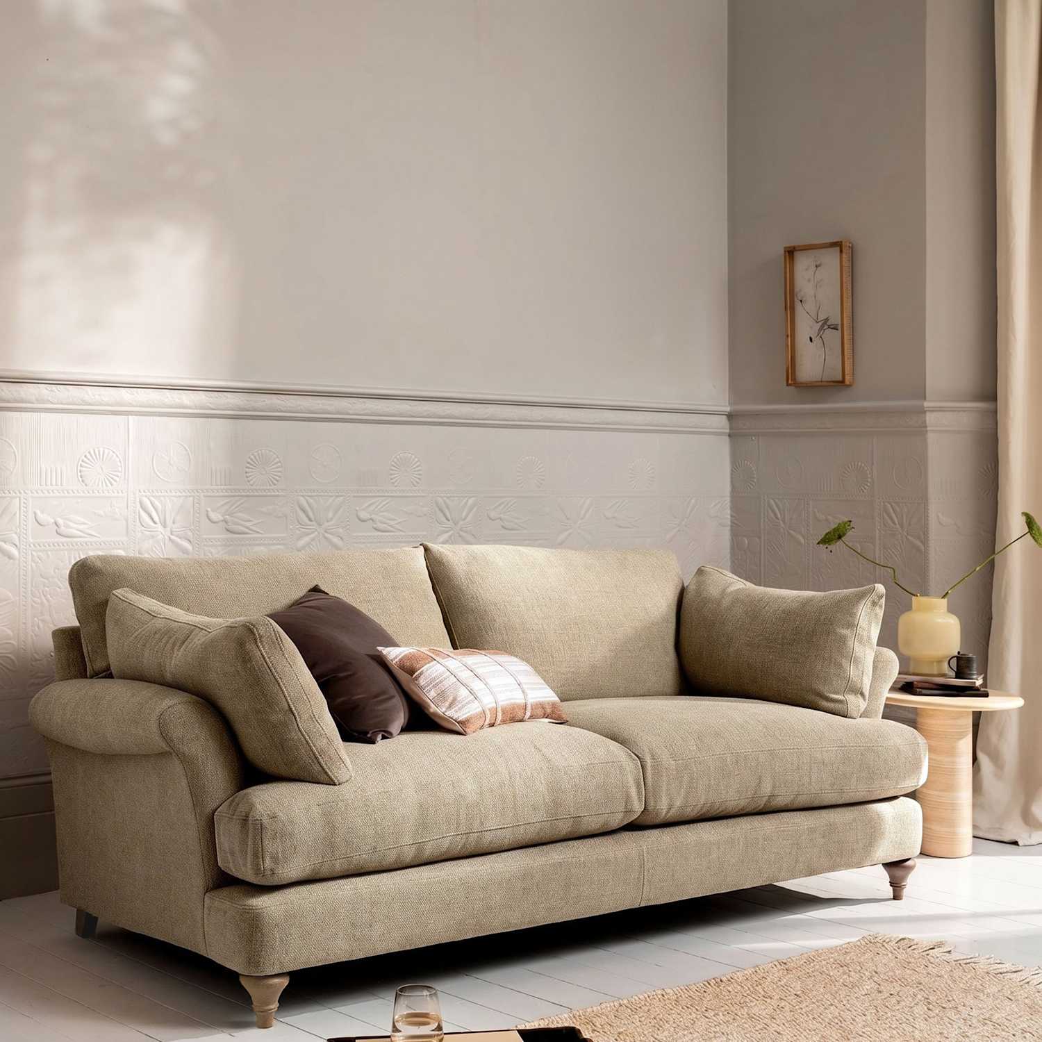 Barker And Stonehouse Isla 3 Seater Sofa - Khaki - Available at M&S