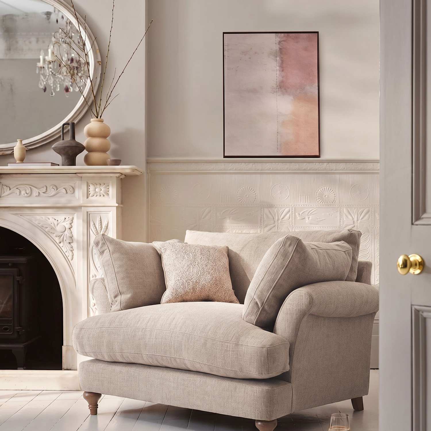 Barker And Stonehouse Isla Snuggle Chair - Taupe - Available at M&S