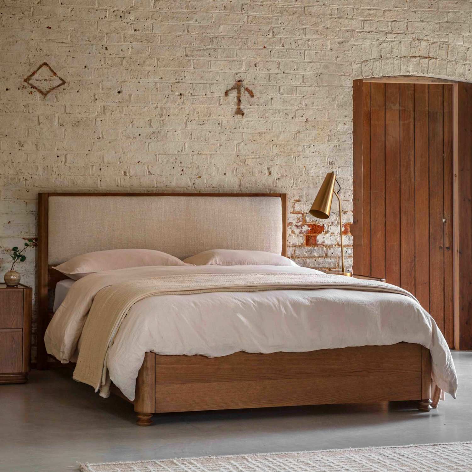 Gallery Direct Dempsey Bed - King Size (5 ft) - Brown Mix - Available at M&S
