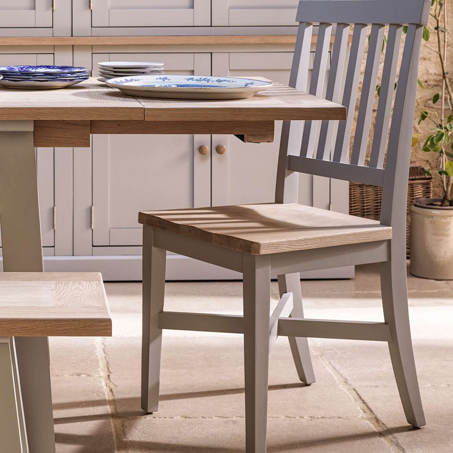 Cotswold Company Set of 2 Chester Dining Chairs - Grey Mix - Available at M&S
