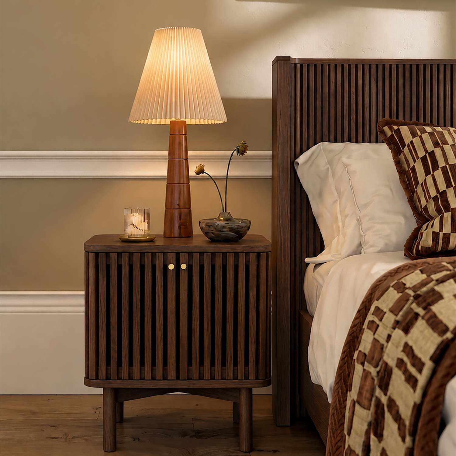Corndell Soho Oak Bedside Table - Brown - Available at M&S