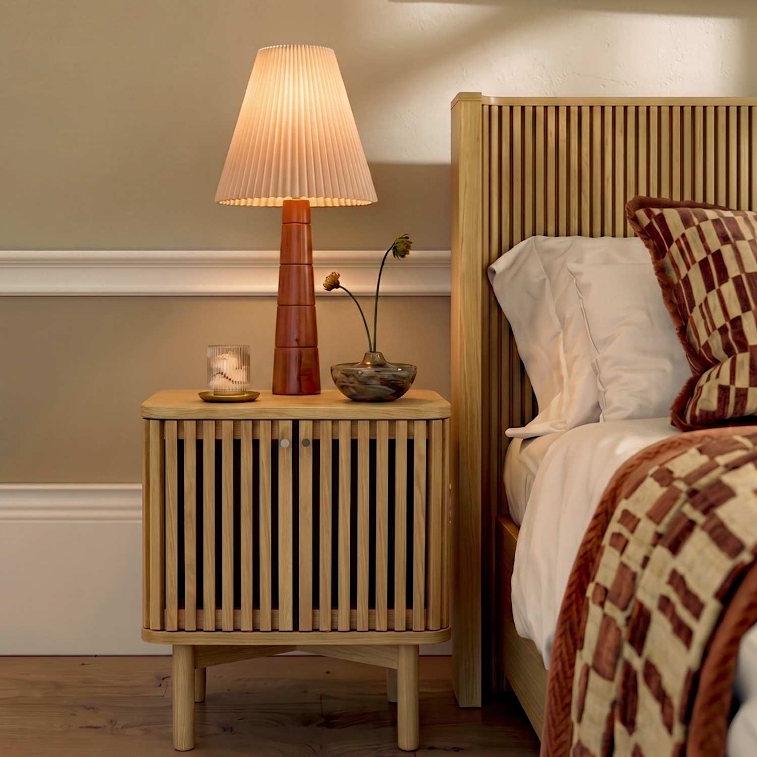 Corndell Soho Oak Bedside Table - Natural - Available at M&S