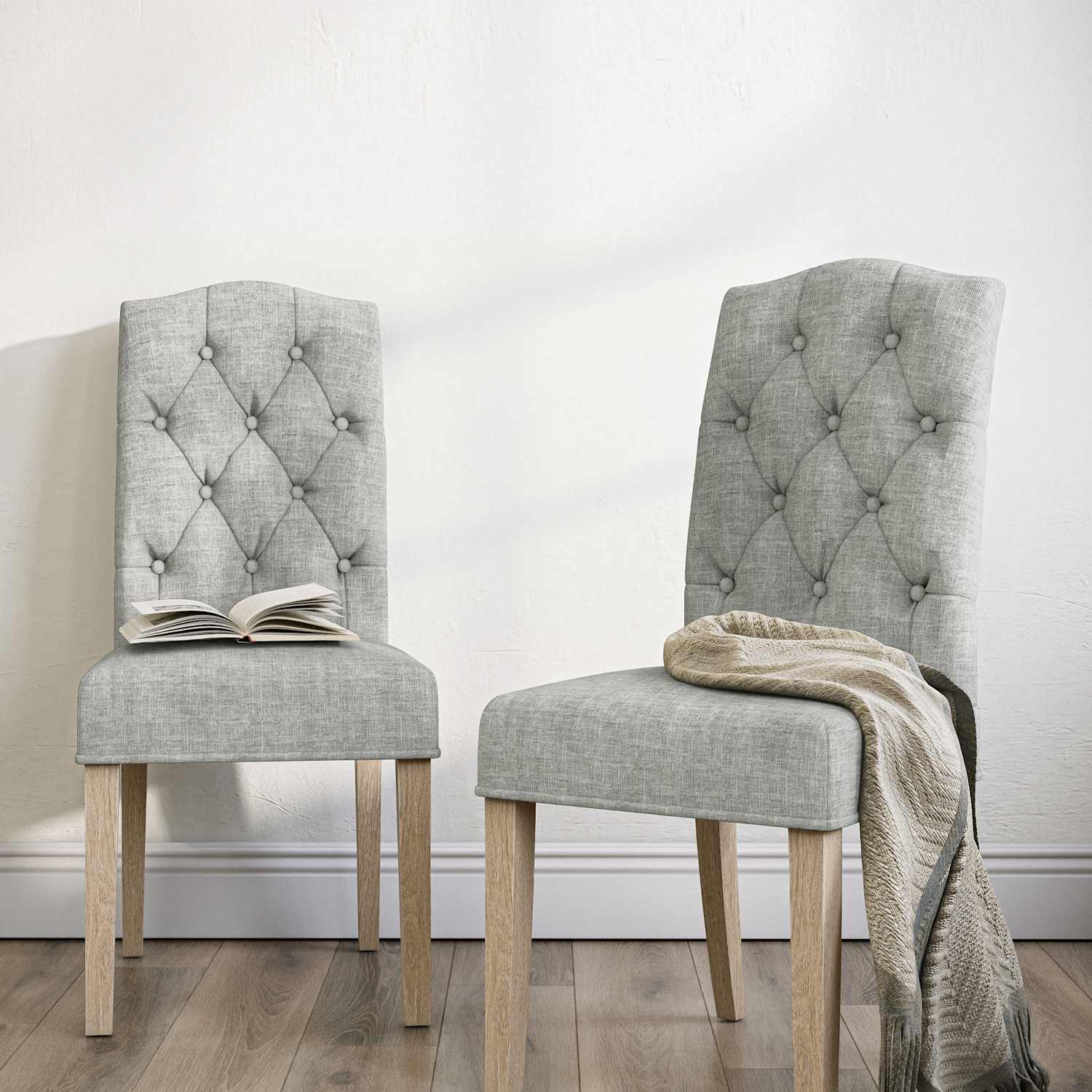 Corndell Set of 2 Chelsea Dining Chairs - Cream - Available at M&S