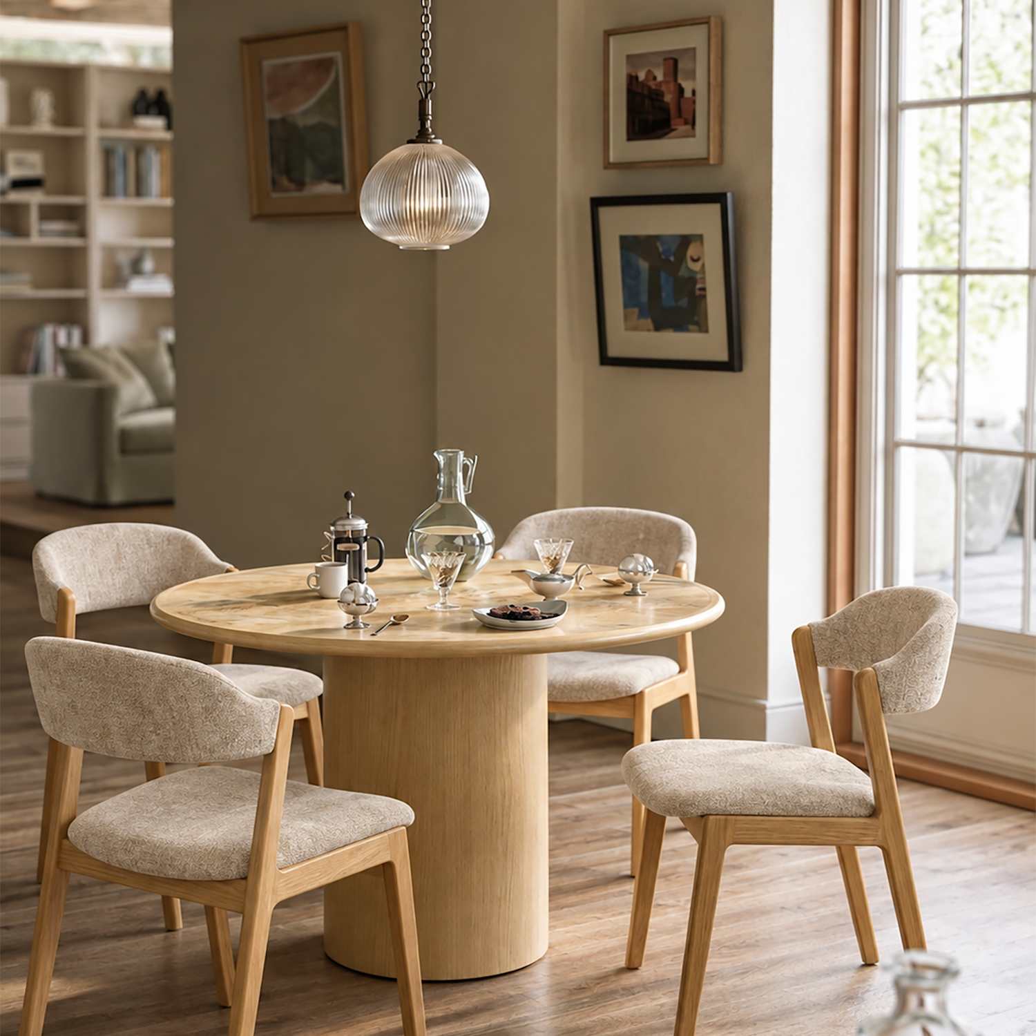 Corndell Theo Ash Dining Chair - Silver - Available at M&S