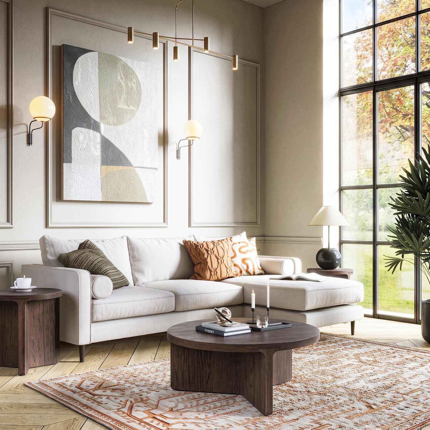 Corndell California Round Oak Coffee Table - Brown - Available at M&S