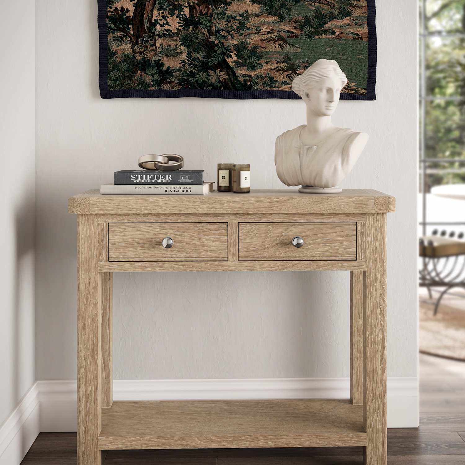 Corndell Normandy Oak Console Table - Neutral - Available at M&S