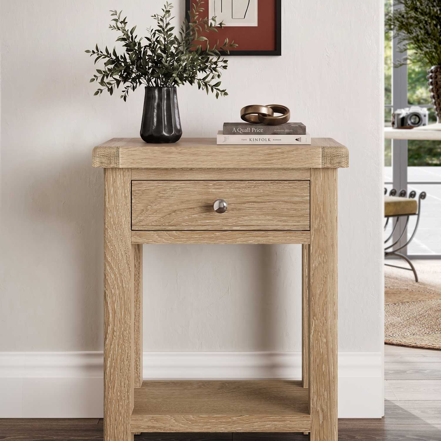 Corndell Normandy Oak Telephone Table - Neutral - Available at M&S
