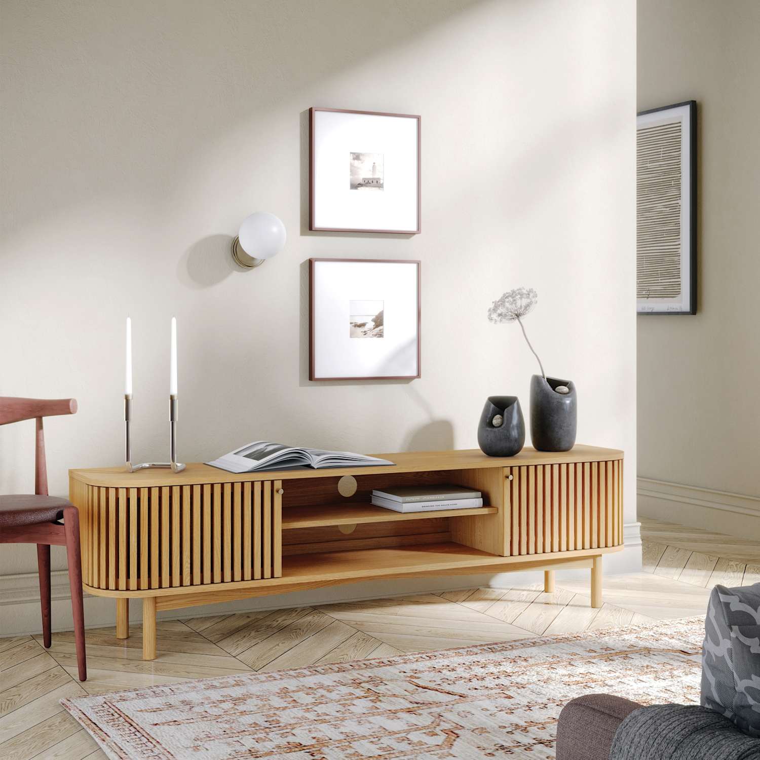 Corndell Soho Large TV Unit - Natural - Available at M&S