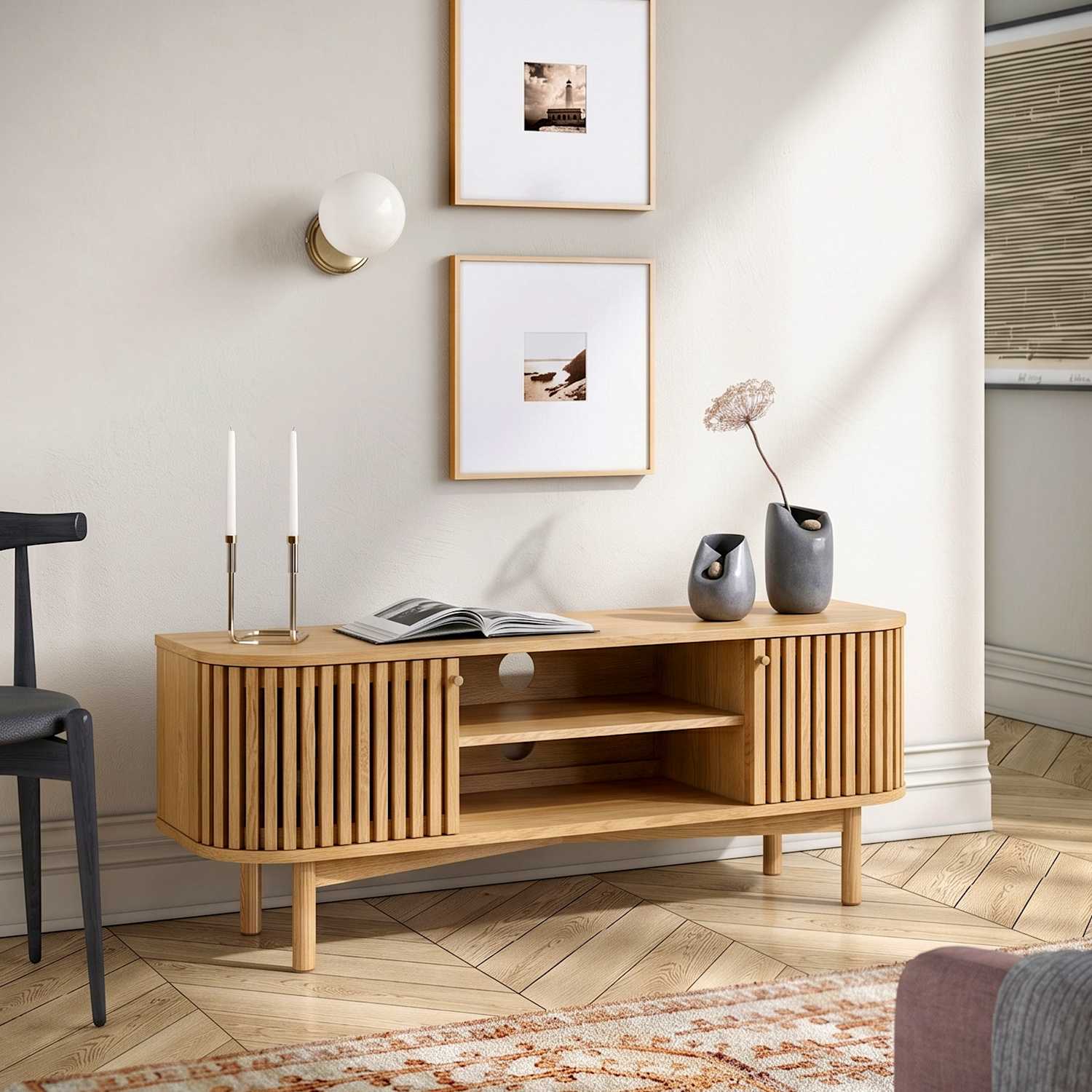 Corndell Soho Small TV Unit - Natural - Available at M&S