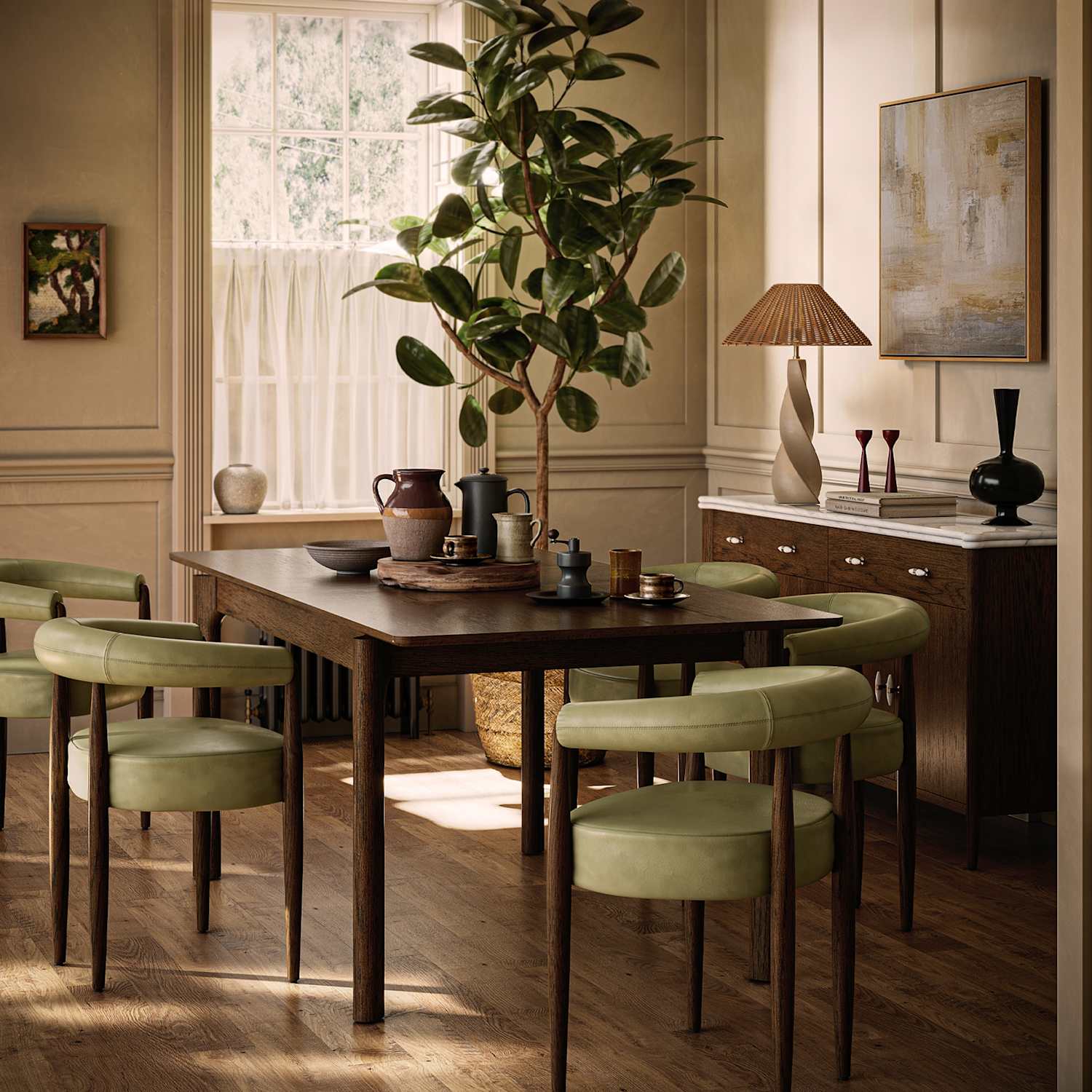 Corndell Florence Large Extendable Dining Table - Brown - Available at M&S