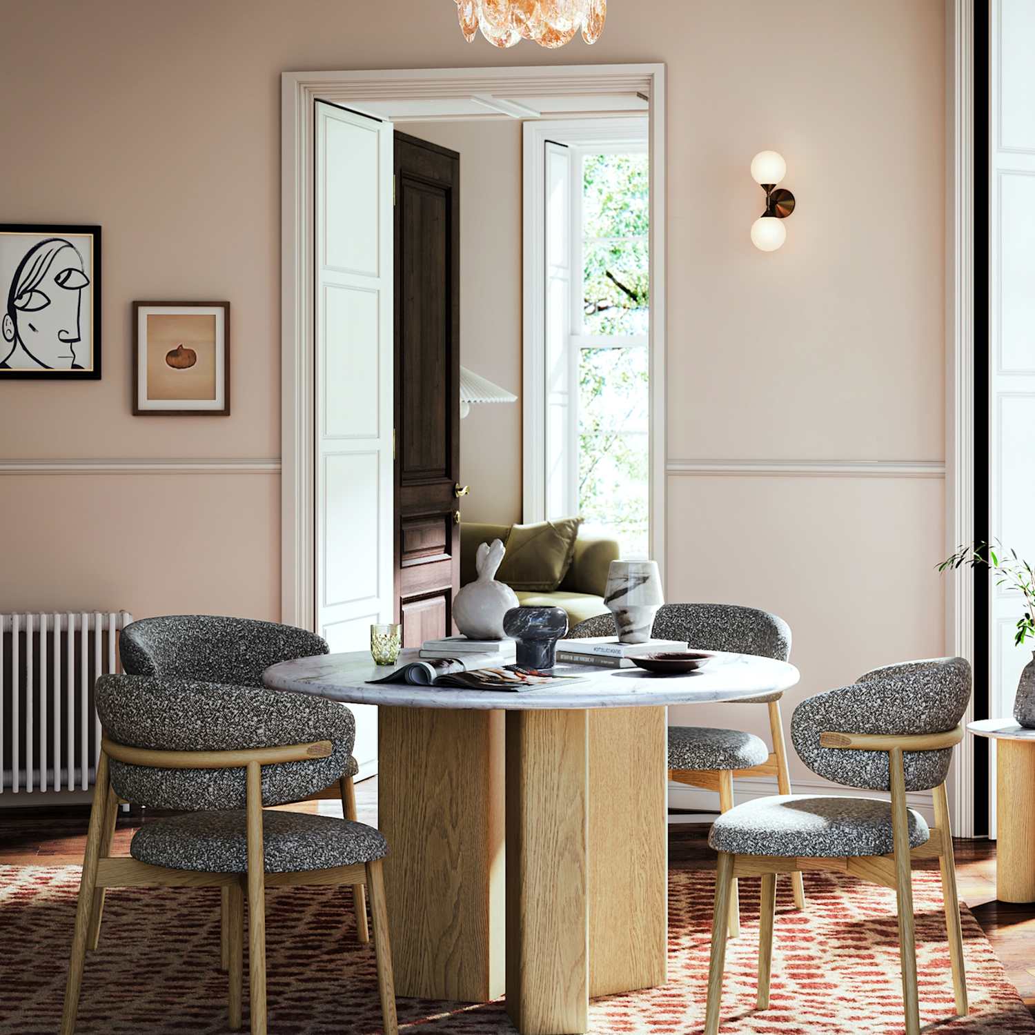 Corndell Phoenix Round Dining Table - Natural - Available at M&S
