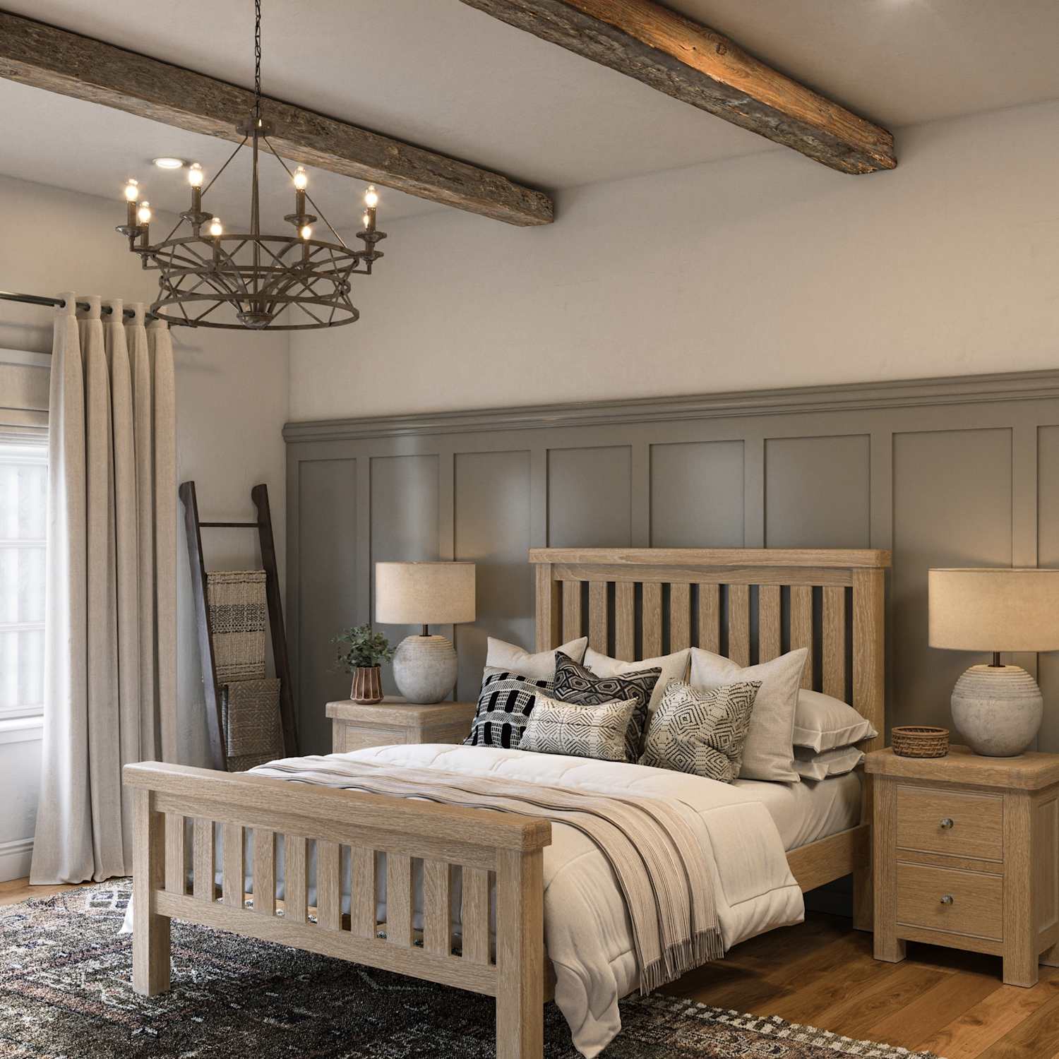 Corndell Normandy White Wash Bed - Super King Size (6 ft) - Neutral - Available at M&S