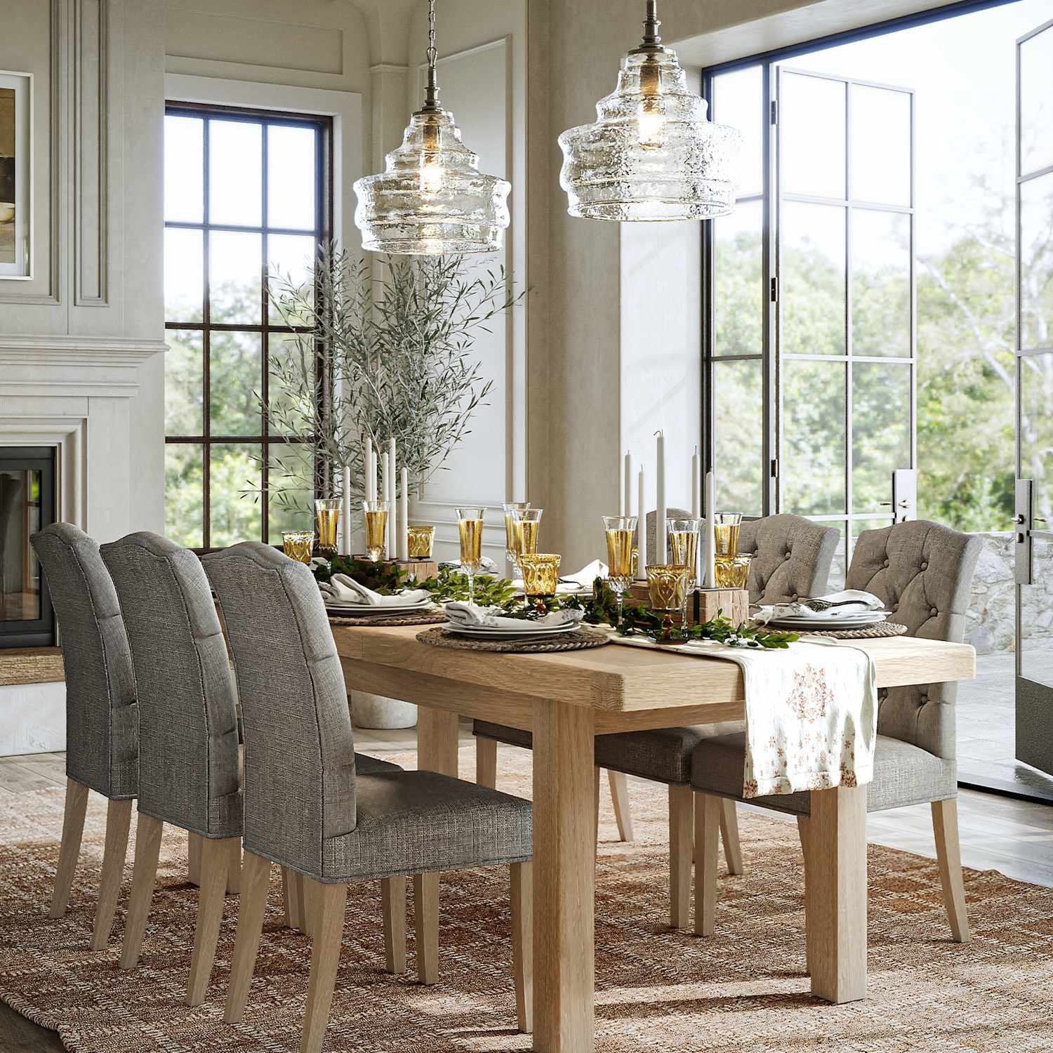 Corndell Normandy Large White Wash Extending Dining Table - Neutral - Available at M&S