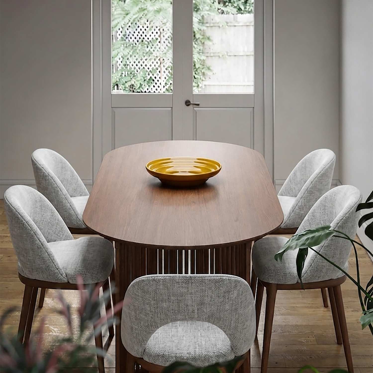 Corndell Set of 2 Kingsbridge Dining Chairs With Dark Legs - Light Grey - Available at M&S