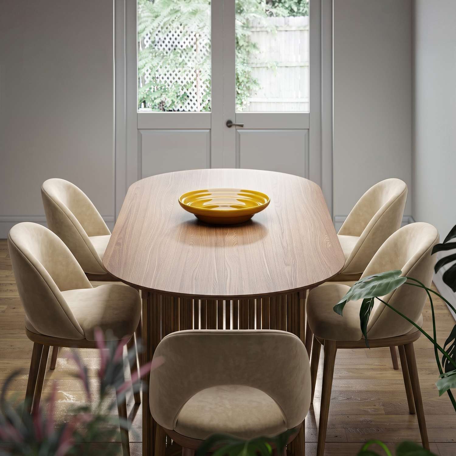 Corndell Set of 2 Kingsbridge Dining Chairs With Dark Legs - Natural - Available at M&S