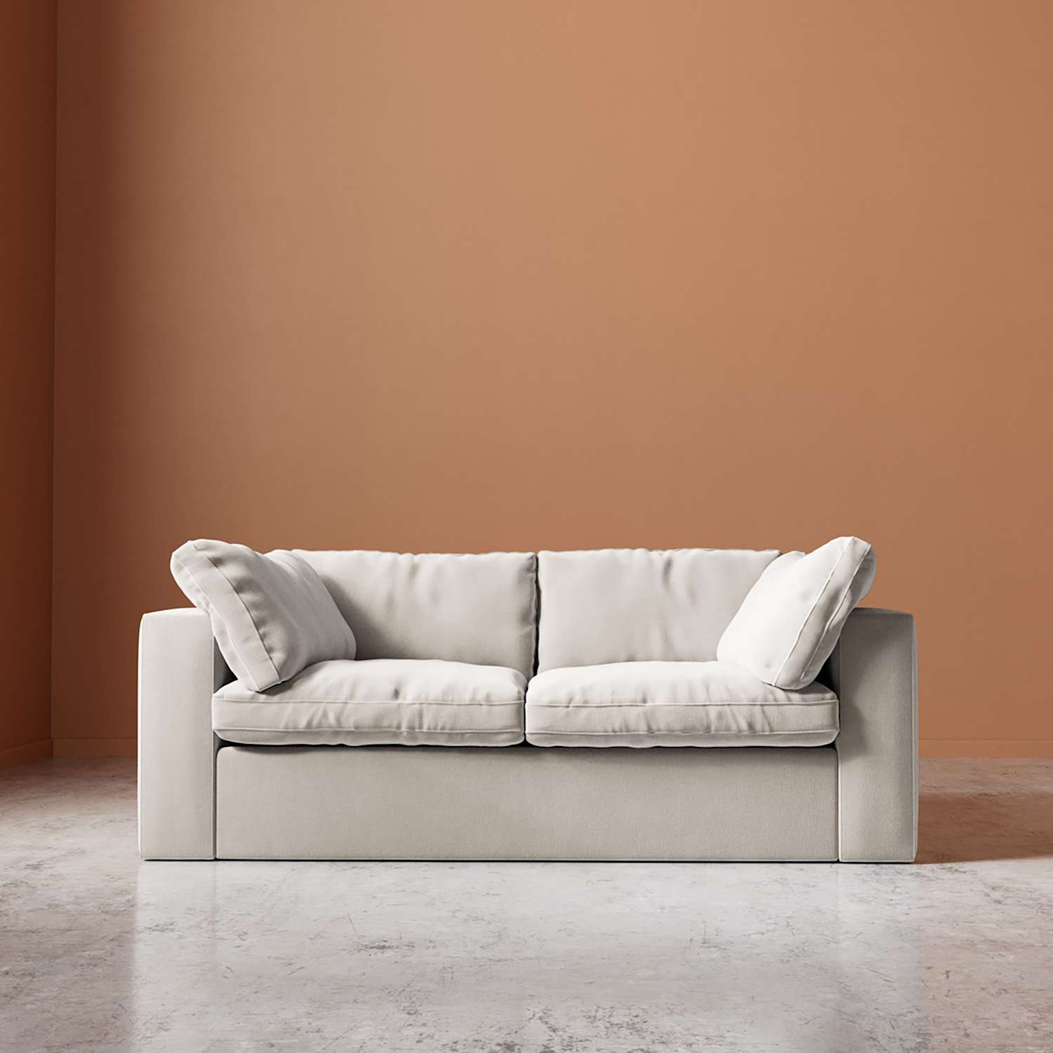 Swoon Seattle Crushed Velvet 2 Seater Sofa - Cream - Available at M&S