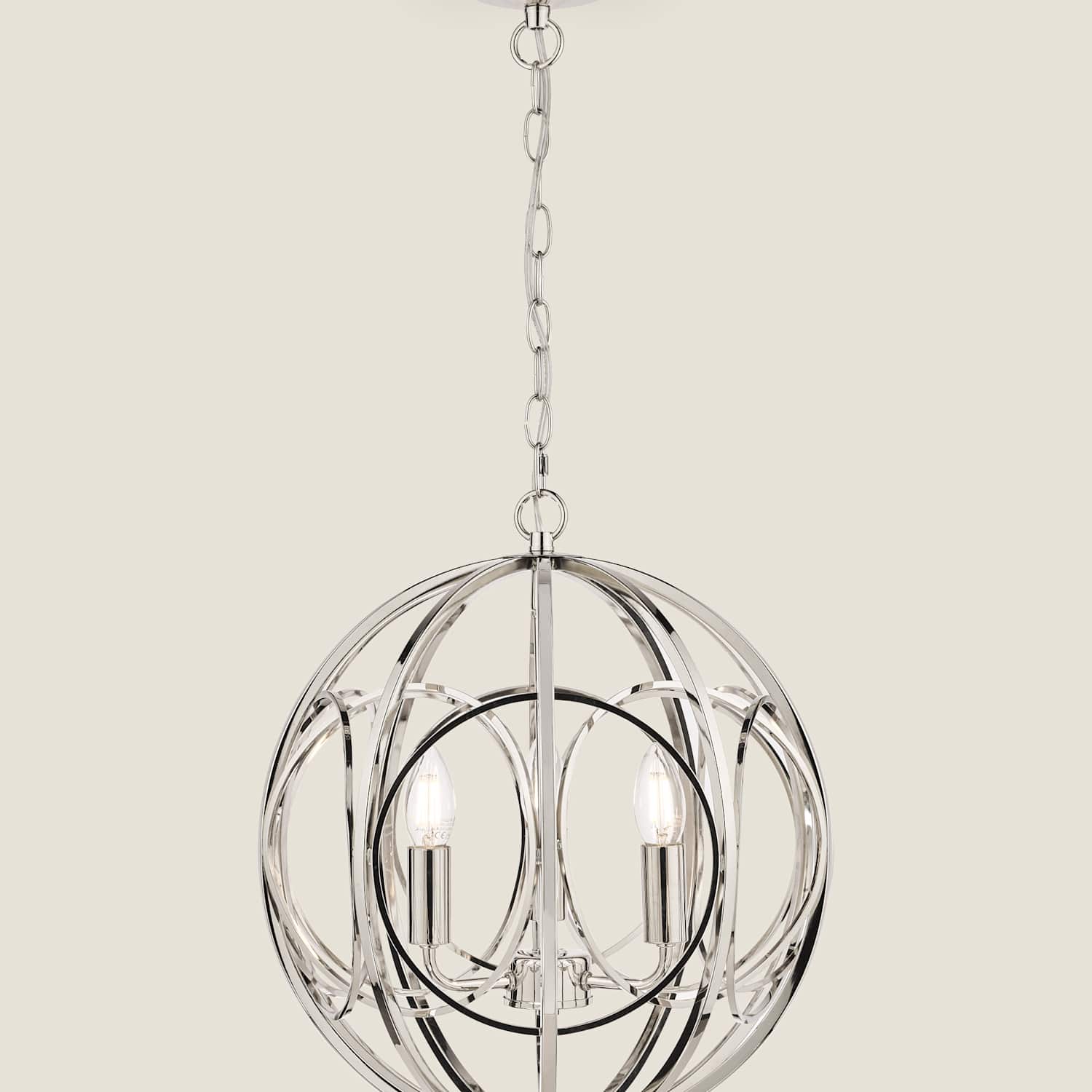 Laura Ashley Orbital Pendant Light - Silver - Available at M&S
